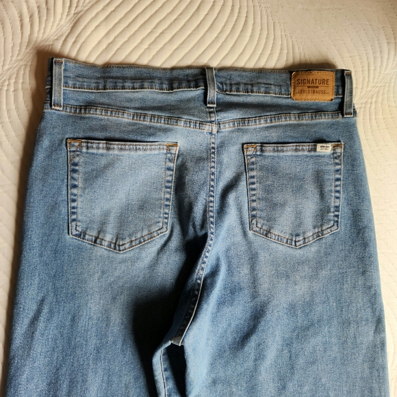 LEVI'S Heritage High Rise Loose Straight Leg Zip Fly Jeans Sz 14 32W Light Wash - Picture 10 of 15